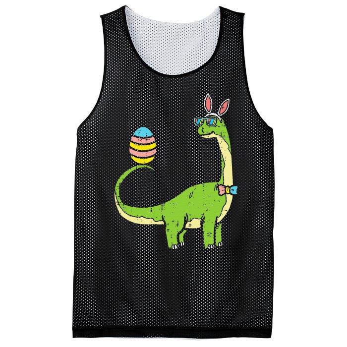 Brontosaurus Bunny Ears Egg Easter Day Dinosaur Dino Mesh Reversible Basketball Jersey Tank