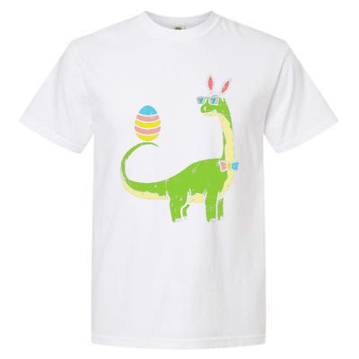 Brontosaurus Bunny Ears Egg Easter Day Dinosaur Dino Garment-Dyed Heavyweight T-Shirt