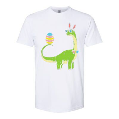 Brontosaurus Bunny Ears Egg Easter Day Dinosaur Dino Softstyle® CVC T-Shirt