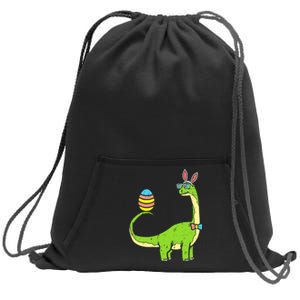 Brontosaurus Bunny Egg Easter Day Dinosaur Dino Boy Sweatshirt Cinch Pack Bag