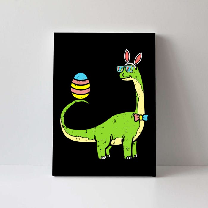 Brontosaurus Bunny Egg Easter Day Dinosaur Dino Boy Canvas