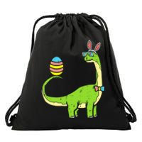 Brontosaurus Bunny Egg Easter Day Dinosaur Dino Boy Drawstring Bag