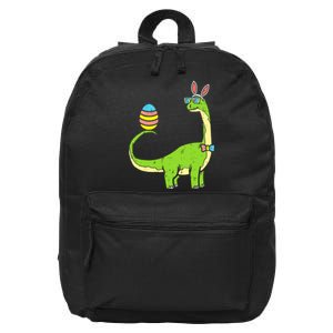 Brontosaurus Bunny Egg Easter Day Dinosaur Dino Boy 16 in Basic Backpack