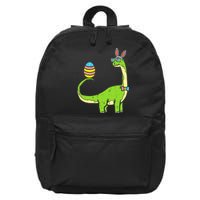 Brontosaurus Bunny Egg Easter Day Dinosaur Dino Boy 16 in Basic Backpack