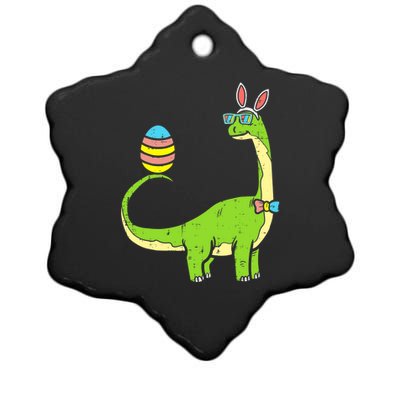 Brontosaurus Bunny Egg Easter Day Dinosaur Dino Boy Ceramic Star Ornament