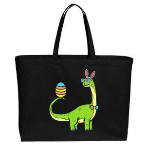 Brontosaurus Bunny Egg Easter Day Dinosaur Dino Boy Cotton Canvas Jumbo Tote