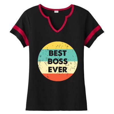 Best Boss Ever Ladies Halftime Notch Neck Tee