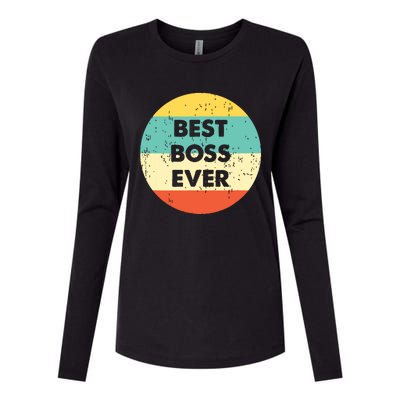 Best Boss Ever Womens Cotton Relaxed Long Sleeve T-Shirt