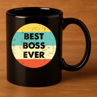 Best Boss Ever 11oz C Handle Ceramic Mug