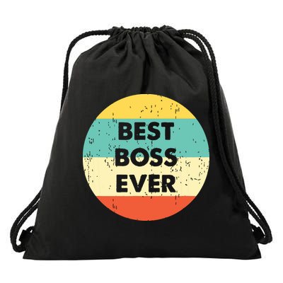 Best Boss Ever Drawstring Bag