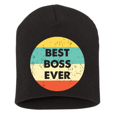 Best Boss Ever Short Acrylic Beanie