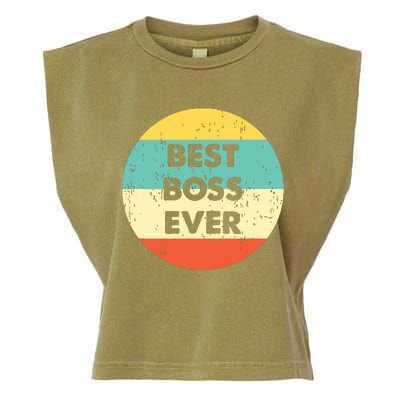 Best Boss Ever Garment-Dyed Women's Muscle Tee