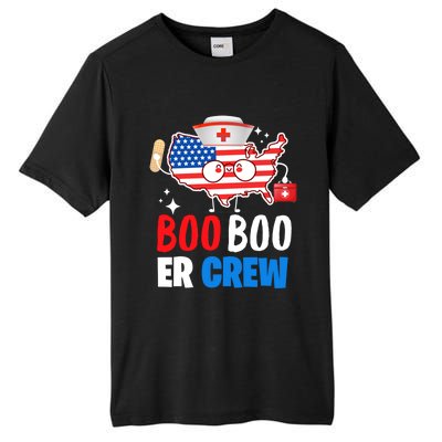 Boo Boo Er Crew American Flag Funny 4th Of July Usa Nurse Great Gift Tall Fusion ChromaSoft Performance T-Shirt