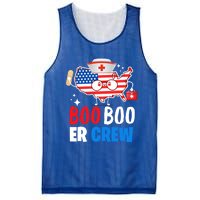 Boo Boo Er Crew American Flag Funny 4th Of July Usa Nurse Great Gift Mesh Reversible Basketball Jersey Tank