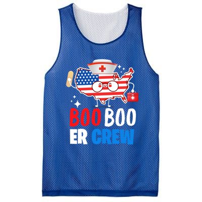 Boo Boo Er Crew American Flag Funny 4th Of July Usa Nurse Great Gift Mesh Reversible Basketball Jersey Tank