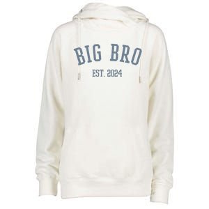 Big Bro Est. 2024 New Big Brother  Womens Funnel Neck Pullover Hood