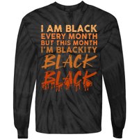 Blackity Black Every Month Black History BHM African Tie-Dye Long Sleeve Shirt