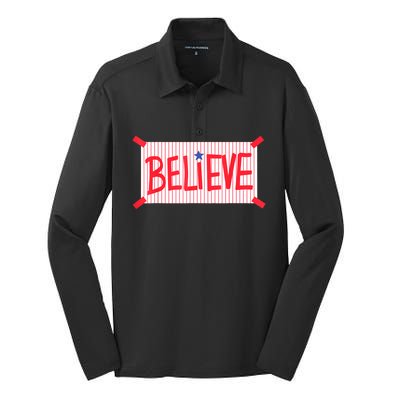 Believe Silk Touch Performance Long Sleeve Polo