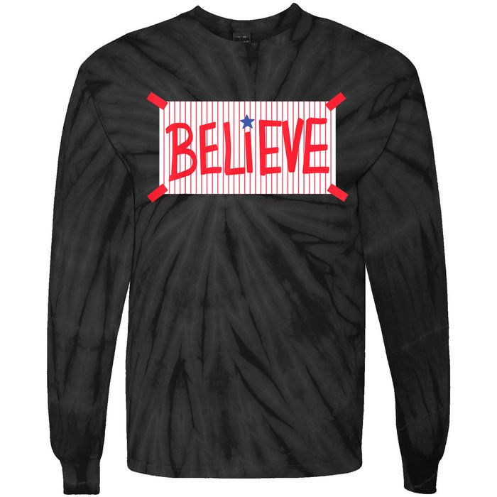 Believe Tie-Dye Long Sleeve Shirt