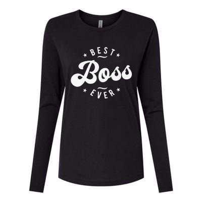 Best Boss Ever Womens Cotton Relaxed Long Sleeve T-Shirt