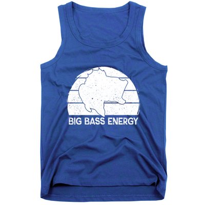 Big Bass Energy Vintage Big Fish Fishing Funny Gift Dad Cute Gift Tank Top