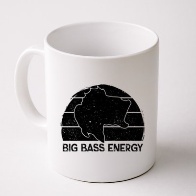 Big Bass Energy Vintage Big Fish Fishing Funny Gift Dad Cute Gift Coffee Mug