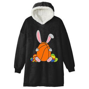 Basketball Bunny Ears Funny Happy Easter Egg Hooded Wearable Blanket