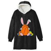 Basketball Bunny Ears Funny Happy Easter Egg Hooded Wearable Blanket