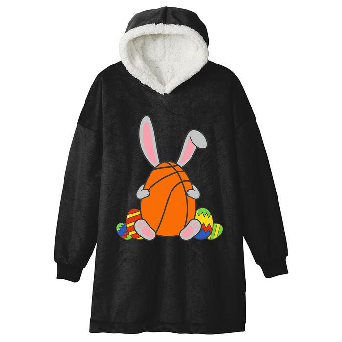 Basketball Bunny Ears Funny Happy Easter Egg Hooded Wearable Blanket