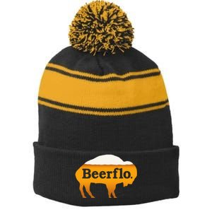 Beerflo Stripe Pom Pom Beanie