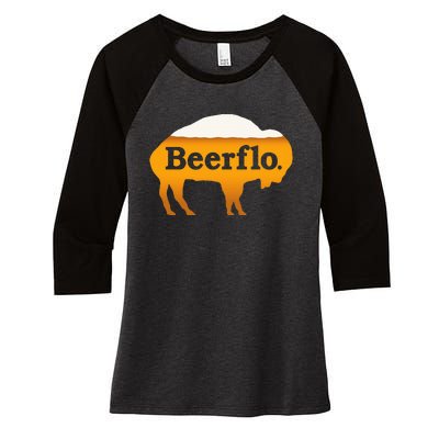 Beerflo Women's Tri-Blend 3/4-Sleeve Raglan Shirt