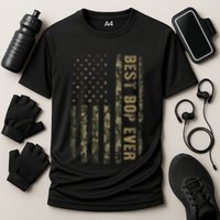 Best Bop Ever Camouflage American Flag FatherS Day Cooling Performance Crew T-Shirt