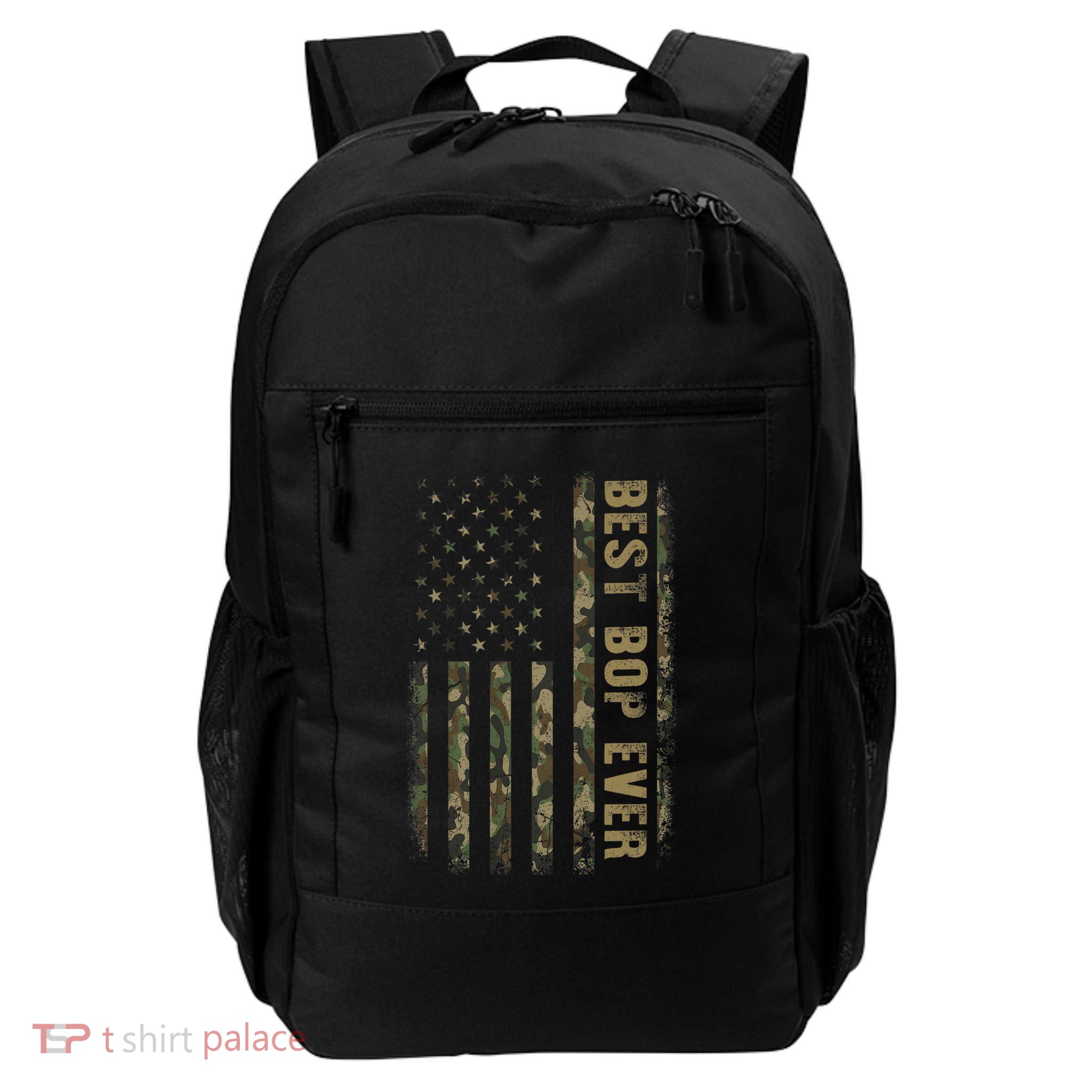 Best Bop Ever Camouflage American Flag FatherS Day Backpack