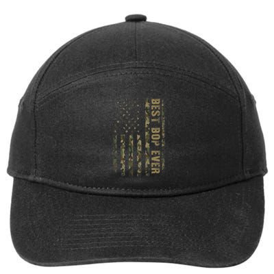 Best Bop Ever Camouflage American Flag FatherS Day 7-Panel Snapback Hat
