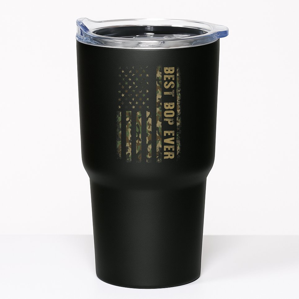 Best Bop Ever Camouflage American Flag FatherS Day Tumbler