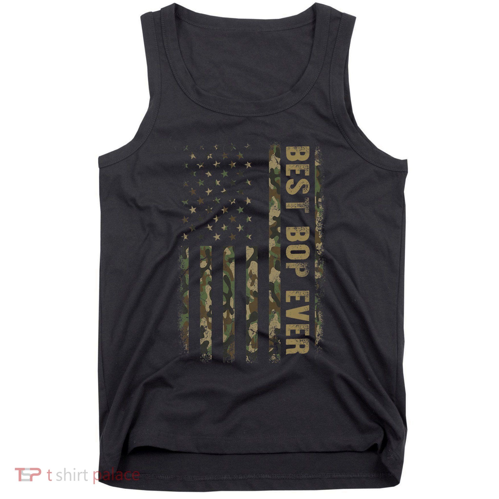 Best Bop Ever Camouflage American Flag FatherS Day Tank Top