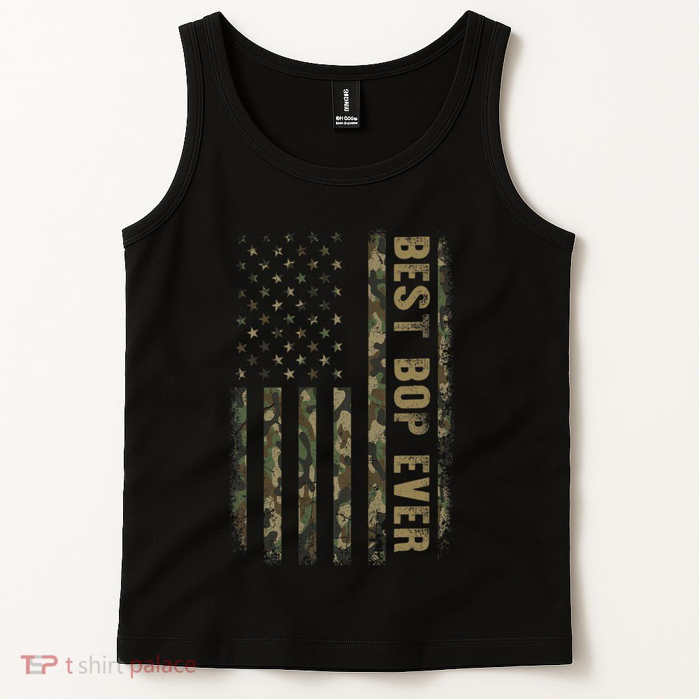 Best Bop Ever Camouflage American Flag FatherS Day Tank Top