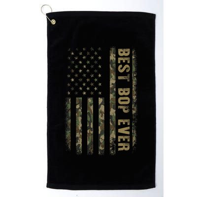 Best Bop Ever Camouflage American Flag FatherS Day Golf Towel