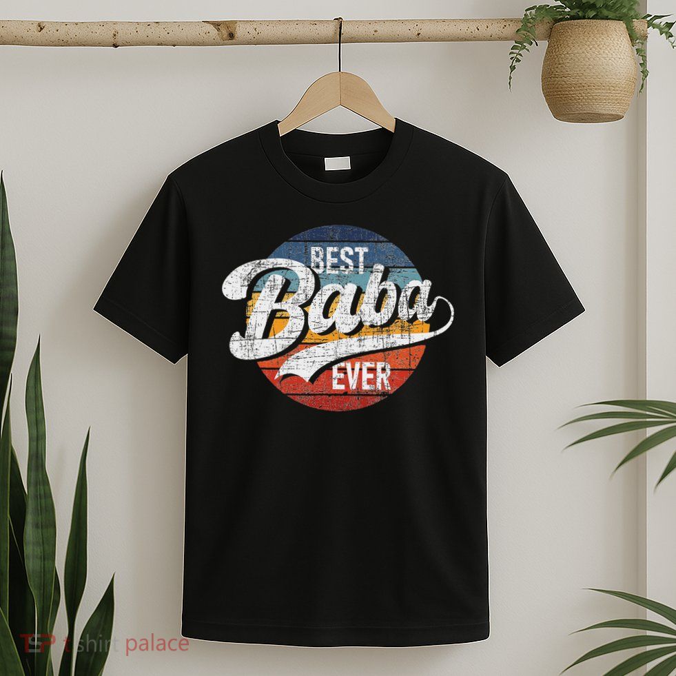 Best Baba Ever Retro Vintage Persian Grandfather Grandad T-Shirt