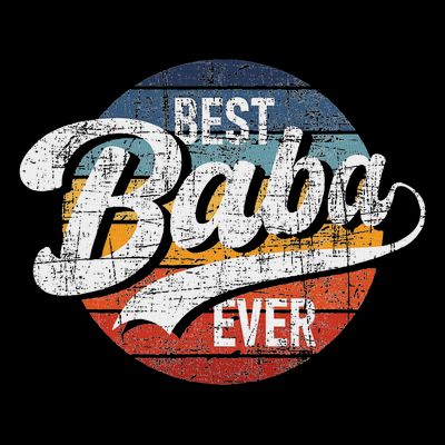 Best Baba Ever Retro Vintage Persian Grandfather Grandad T-Shirt