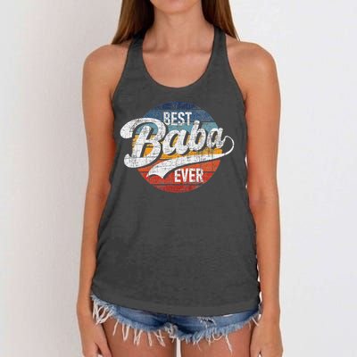Best Baba Ever Retro Vintage Persian Grandfather Grandad Women's Knotted Racerback Tank