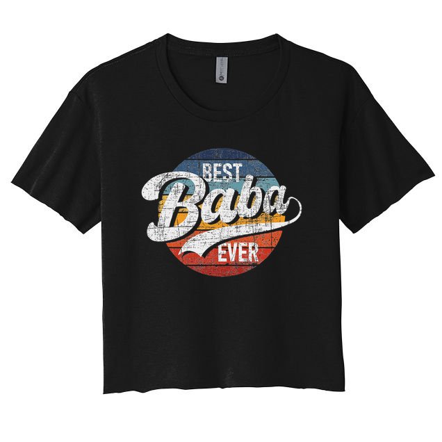 Best Baba Ever Retro Vintage Persian Grandfather Grandad Crop Top