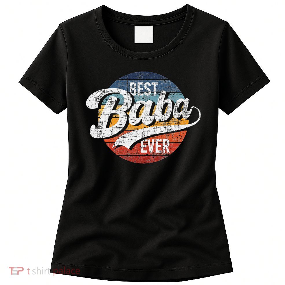 Best Baba Ever Retro Vintage Persian Grandfather Grandad Womens T-Shirt