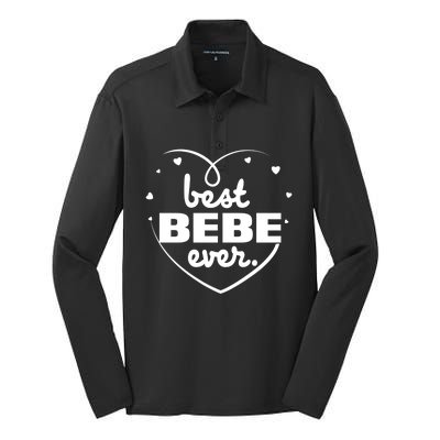 Best Bebe Ever Grandma Mothers Day Birthday Funny Gift Silk Touch Performance Long Sleeve Polo