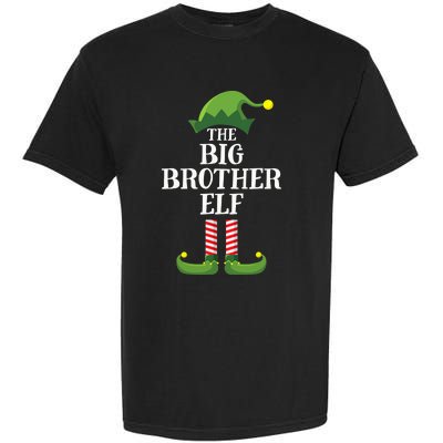 Big Brother Elf Matching Family Group Christmas Party Garment-Dyed Heavyweight T-Shirt