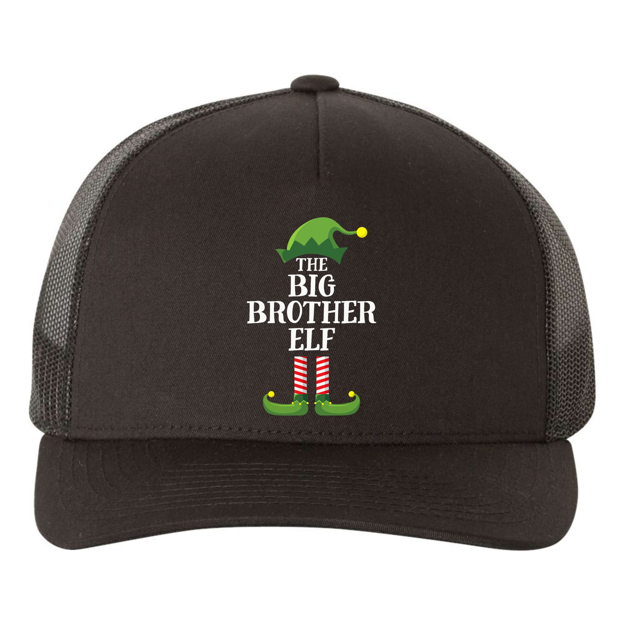 Big Brother Elf Matching Family Group Christmas Party Yupoong Adult 5-Panel Trucker Hat
