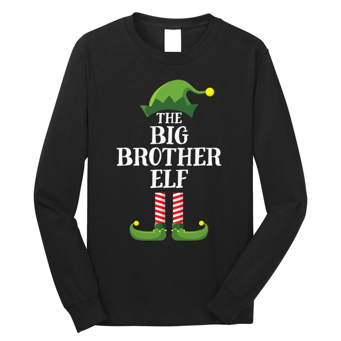 Big Brother Elf Matching Family Group Christmas Party Long Sleeve Shirt