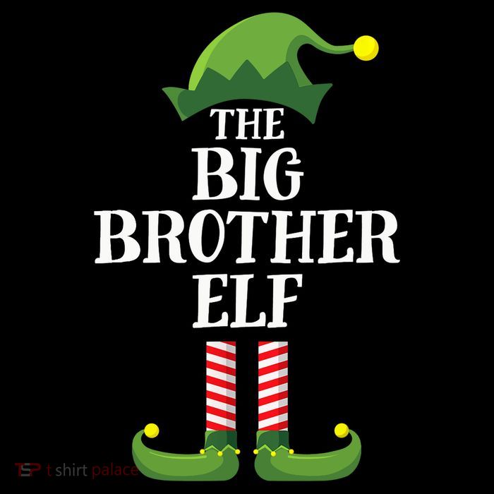 Big Brother Elf Matching Family Group Christmas Party T-Shirt
