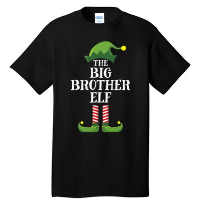 Big Brother Elf Matching Family Group Christmas Party Tall T-Shirt