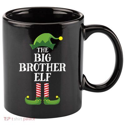 Big Brother Elf Matching Family Group Christmas Party 11oz C Handle Ceramic Mug